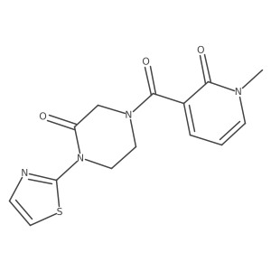 4-(1-Methyl-2-oxo-1,2-dihydropyridine-3-carbonyl)-1-(thiazol-2-yl)piperazin-2-one Structure