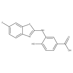 3-((6-Fluorobenzo[d]thiazol-2-yl)amino)-4-hydroxybenzoic acid Structure