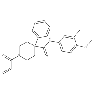 N-(4-Methoxy-3-methylphenyl)-4-phenyl-1-prop-2-enoylpiperidine-4-carboxamide结构式