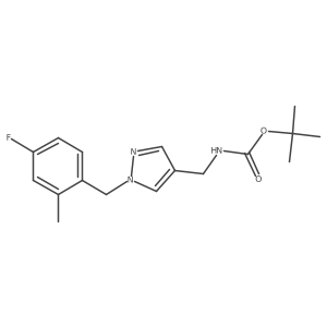 tert-butyl ((1-(4-fluoro-2-methylbenzyl)-1H-pyrazol-4-yl)methyl)carbamate结构式