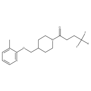 4,4,4-Trifluoro-1-(4-{[(3-methylpyridin-2-yl)oxy]methyl}piperidin-1-yl)butan-1-one Structure