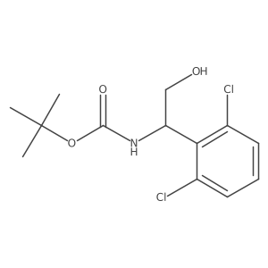 tert-butyl N-[1-(2,6-dichlorophenyl)-2-hydroxyethyl]carbamate Structure