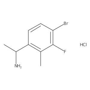 (R)-1-(4-Bromo-3-fluoro-2-methylphenyl)ethan-1-amine hydrochloride Structure
