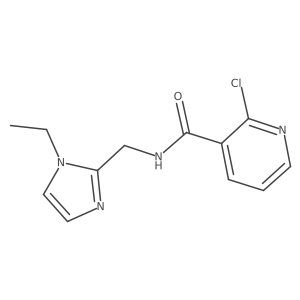 2-Chloro-N-[(1-ethylimidazol-2-yl)methyl]pyridine-3-carboxamide结构式