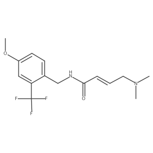 (2E)-4-(dimethylamino)-N-{[4-methoxy-2-(trifluoromethyl)phenyl]methyl}but-2-enamide结构式