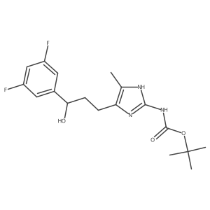 tert-butyl N-{4-[3-(3,5-difluorophenyl)-3-hydroxypropyl]-5-methyl-1H-imidazol-2-yl}carbamate Structure