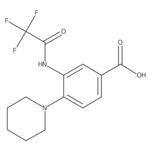 4-(Piperidin-1-yl)-3-(trifluoroacetamido)benzoic acid结构式