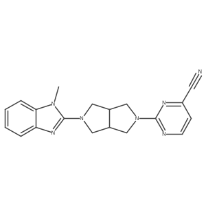 2-[5-(1-methyl-1H-1,3-benzodiazol-2-yl)-octahydropyrrolo[3,4-c]pyrrol-2-yl]pyrimidine-4-carbonitrile Structure