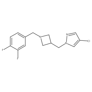 4-chloro-1-({1-[(3,4-difluorophenyl)methyl]azetidin-3-yl}methyl)-1H-pyrazole结构式