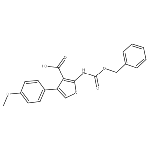 2-{[(Benzyloxy)carbonyl]amino}-4-(4-methoxyphenyl)thiophene-3-carboxylic acid结构式
