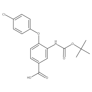 3-{[(Tert-butoxy)carbonyl]amino}-4-(4-chlorophenoxy)benzoic acid Structure