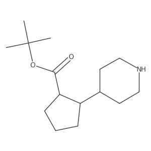 Tert-butyl 2-(piperidin-4-yl)cyclopentane-1-carboxylate结构式