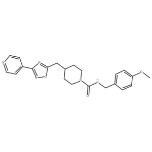 N-[(4-methoxyphenyl)methyl]-4-{[3-(pyridin-4-yl)-1,2,4-oxadiazol-5-yl]methyl}piperidine-1-carboxamide Structure