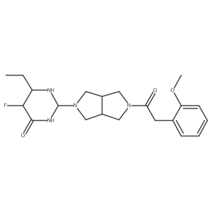 6-Ethyl-5-fluoro-2-[5-[2-(2-methoxyphenyl)acetyl]-1,3,3a,4,6,6a-hexahydropyrrolo[3,4-c]pyrrol-2-yl]-1,3-diazinan-4-one Structure