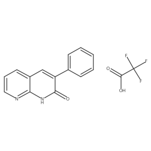 3-Phenyl-1,2-dihydro-1,8-naphthyridin-2-one,trifluoroaceticacid结构式