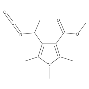 methyl 4-(1-isocyanatoethyl)-1,2,5-trimethyl-1H-pyrrole-3-carboxylate Structure