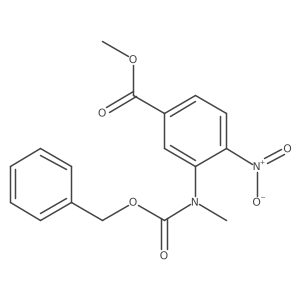 Methyl 3-{[(benzyloxy)carbonyl](methyl)amino}-4-nitrobenzoate结构式