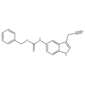 benzyl N-[3-(cyanomethyl)-1H-indol-5-yl]carbamate结构式