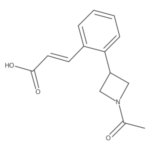 (2E)-3-[2-(1-acetylazetidin-3-yl)phenyl]prop-2-enoic acid结构式