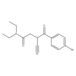 4-(4-Bromophenyl)-3-cyano-N,N-diethyl-4-oxobutanamide Structure