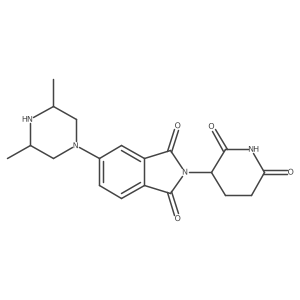 5-[(3R,5S)-3,5-dimethylpiperazin-1-yl]-2-(2,6-dioxopiperidin-3-yl)-2,3-dihydro-1H-isoindole-1,3-dione Structure