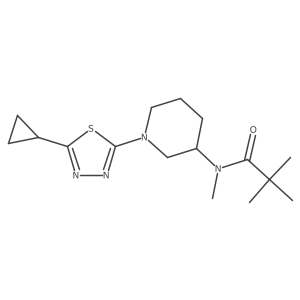 N-[1-(5-cyclopropyl-1,3,4-thiadiazol-2-yl)piperidin-3-yl]-N,2,2-trimethylpropanamide结构式