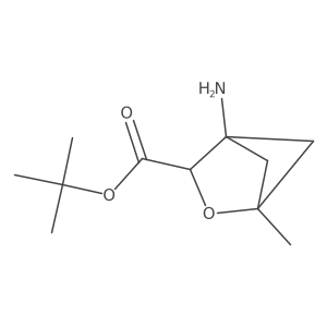 Tert-butyl 4-amino-1-methyl-2-oxabicyclo[2.1.1]hexane-3-carboxylate结构式