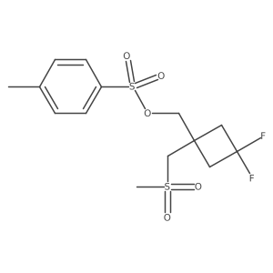 [3,3-Difluoro-1-(methanesulfonylmethyl)cyclobutyl]methyl 4-methylbenzene-1-sulfonate结构式