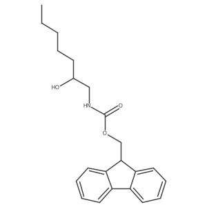 (9H-fluoren-9-yl)methyl N-(2-hydroxyheptyl)carbamate结构式
