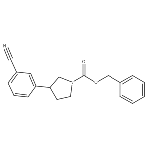 Benzyl 3-(3-cyanophenyl)pyrrolidine-1-carboxylate结构式