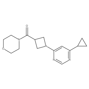 4-[1-(6-Cyclopropylpyrimidin-4-yl)azetidine-3-carbonyl]morpholine Structure