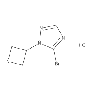 1-(azetidin-3-yl)-5-bromo-1H-1,2,4-triazole hydrochloride结构式