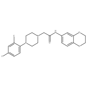2-[4-(2,4-difluorophenyl)piperazin-1-yl]-N-(2,3-dihydro-1,4-benzodioxin-6-yl)acetamide结构式
