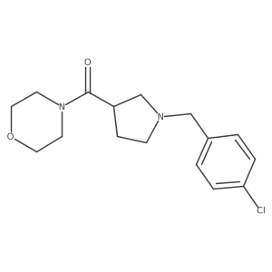 4-{1-[(4-Chlorophenyl)methyl]pyrrolidine-3-carbonyl}morpholine Structure
