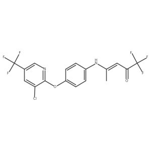 4-(4-{[3-Chloro-5-(trifluoromethyl)-2-pyridinyl]oxy}anilino)-1,1,1-trifluoro-3-penten-2-one Structure