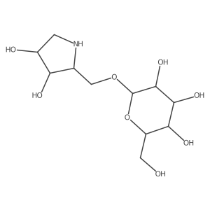 [(2R,3R,4R)-3,4-Dihydroxy-2-pyrrolidinyl]methyl I(2)-D-glucopyranoside Structure