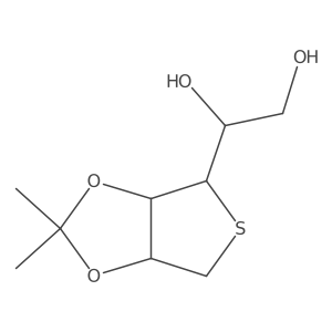 (1R)-1-((3aS,4R,6aR)-2,2-dimethyltetrahydrothieno[3,4-d][1,3]dioxol-4-yl)-ethane-1,2-diol Structure