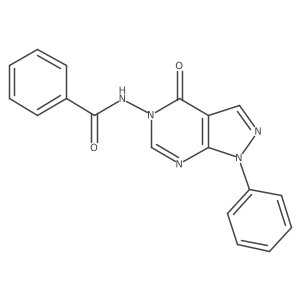 N-{4-oxo-1-phenyl-1H,4H,5H-pyrazolo[3,4-d]pyrimidin-5-yl}benzamide结构式