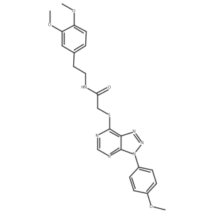 N-(3,4-dimethoxyphenethyl)-2-((3-(4-methoxyphenyl)-3H-[1,2,3]triazolo[4,5-d]pyrimidin-7-yl)thio)acetamide Structure