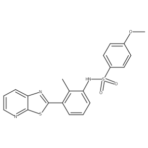 4-methoxy-N-(2-methyl-3-thiazolo[5,4-b]pyridin-2-yl-phenyl)benzenesulfonamide Structure