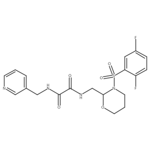 N-[[3-(2,5-difluorophenyl)sulfonyl-1,3-oxazinan-2-yl]methyl]-N'-(3-pyridylmethyl)oxamide结构式