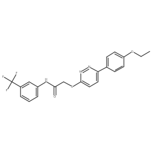 2-((6-(4-ethoxyphenyl)pyridazin-3-yl)thio)-N-(3-(trifluoromethyl)phenyl)acetamide结构式