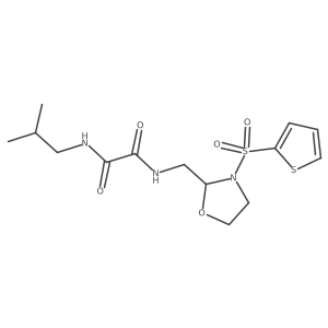 N'-isobutyl-N-[[3-(2-thienylsulfonyl)oxazolidin-2-yl]methyl]oxamide结构式