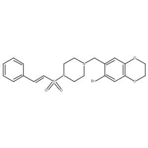 1-[(7-Bromo-2,3-dihydro-1,4-benzodioxin-6-yl)methyl]-4-(2-phenylethenesulfonyl)piperazine结构式