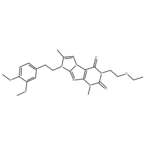 8-(3,4-dimethoxyphenethyl)-3-(2-ethoxyethyl)-1,7-dimethyl-1H-imidazo[2,1-f]purine-2,4(3H,8H)-dione Structure