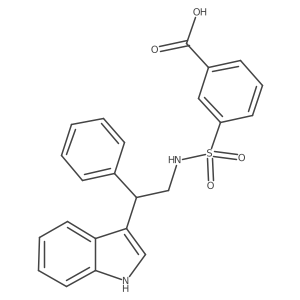 3-{[2-(1H-indol-3-yl)-2-phenylethyl]sulfamoyl}benzoic acid Structure