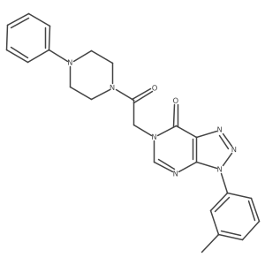6-(2-oxo-2-(4-phenylpiperazin-1-yl)ethyl)-3-(m-tolyl)-3H-[1,2,3]triazolo[4,5-d]pyrimidin-7(6H)-one结构式