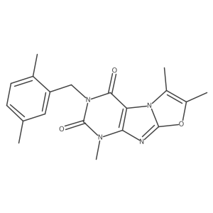 3-(2,5-dimethylbenzyl)-1,6,7-trimethyloxazolo[2,3-f]purine-2,4(1H,3H)-dione结构式