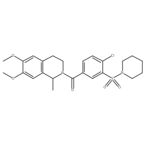 [4-chloro-3-(piperidin-1-ylsulfonyl)phenyl](6,7-dimethoxy-1-methyl-3,4-dihydroisoquinolin-2(1H)-yl)methanone Structure