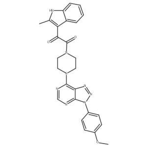 1-(4-(3-(4-methoxyphenyl)-3H-[1,2,3]triazolo[4,5-d]pyrimidin-7-yl)piperazin-1-yl)-2-(2-methyl-1H-indol-3-yl)ethane-1,2-dione结构式